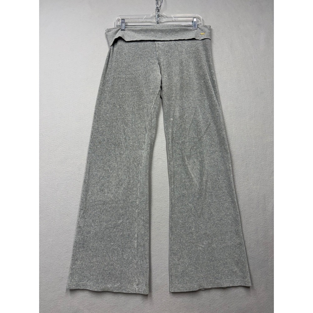 Victoria's Secret PINK Yoga Pants Women Small Gray Y2K Flare Foldover Leggings